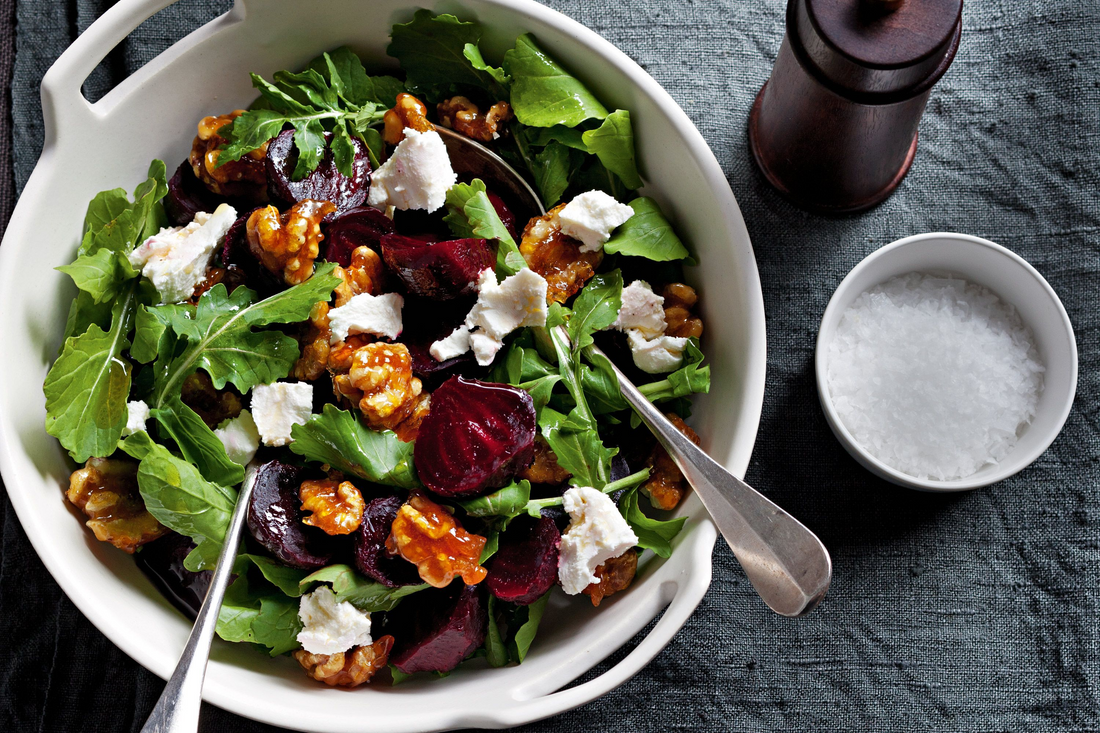 Sprouted Walnuts and Beet Salad