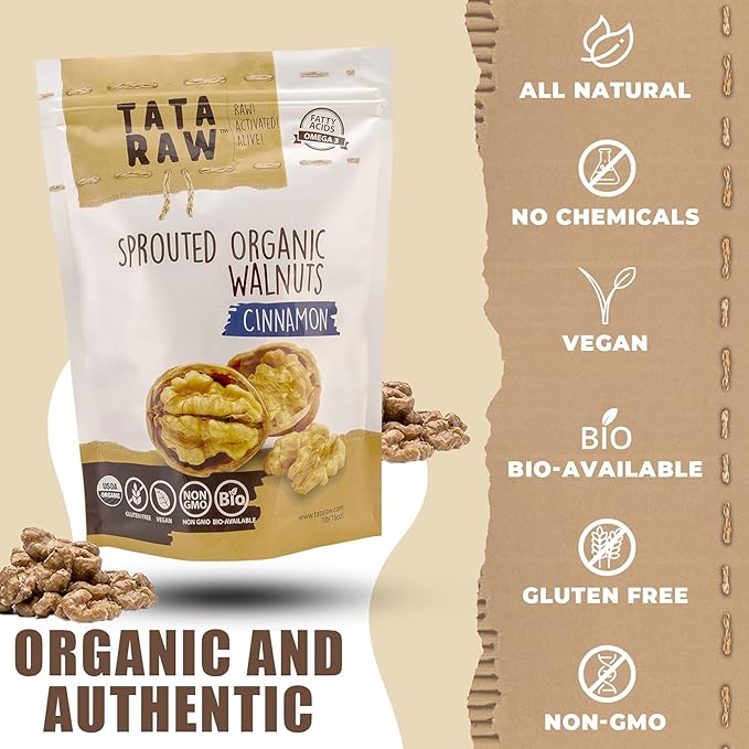 SPROUTED ORGANIC WALNUTS - CINNAMON