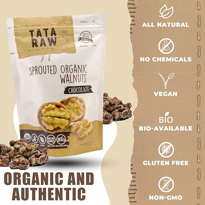 SPROUTED ORGANIC WALNUTS - CHOCOLATE