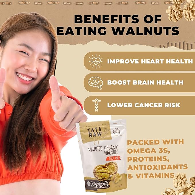 SPROUTED ORGANIC WALNUTS - SPICY HOT