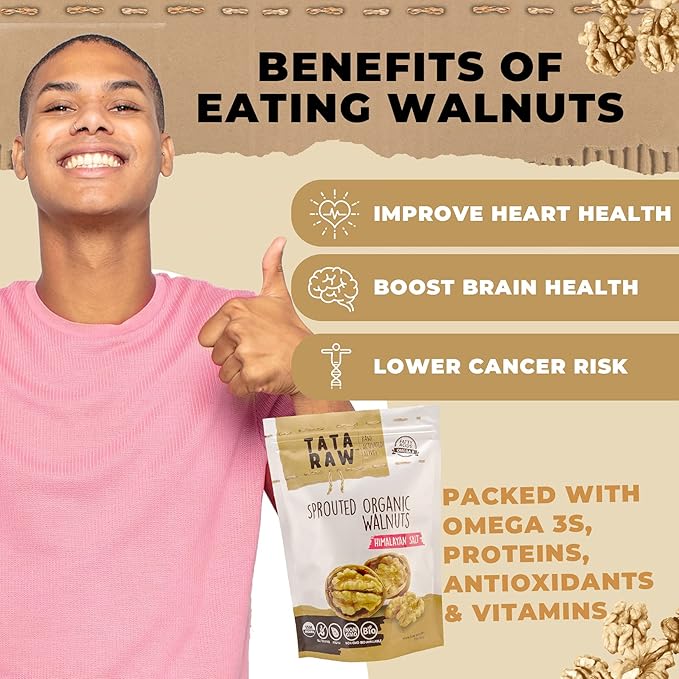 SPROUTED ORGANIC WALNUTS - HIMALAYAN SALT (NO MAPLE SYRUP)