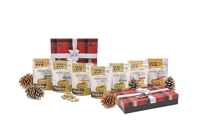TATA RAW - Organic Sprouted Maple Walnuts 1LB VARIETY HOLIDAY PACK (1LB Pack of 7)