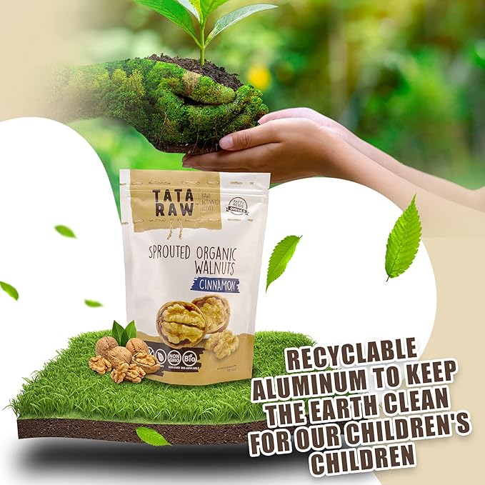 SPROUTED ORGANIC WALNUTS - CINNAMON