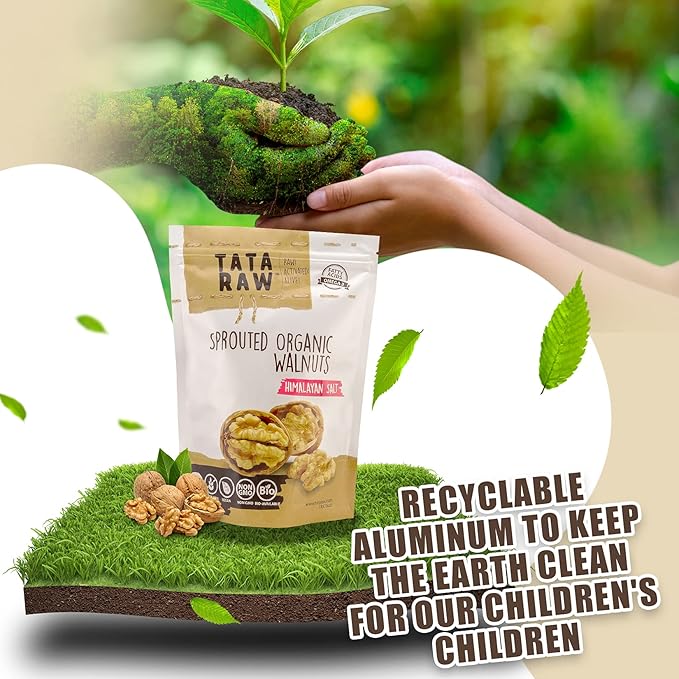 SPROUTED ORGANIC WALNUTS - HIMALAYAN SALT (NO MAPLE SYRUP)